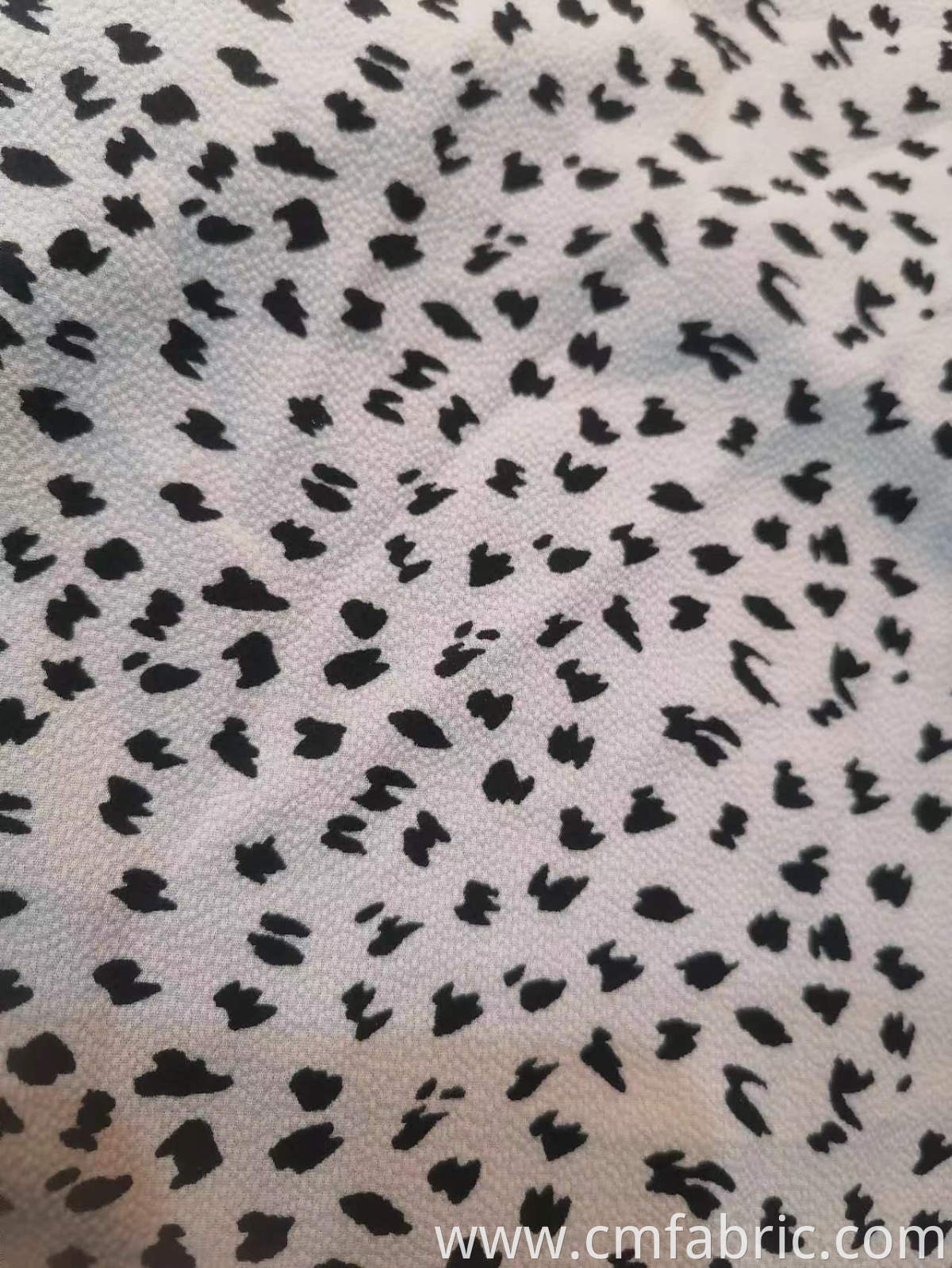 polyester spandex bubble chiffon printed fabric